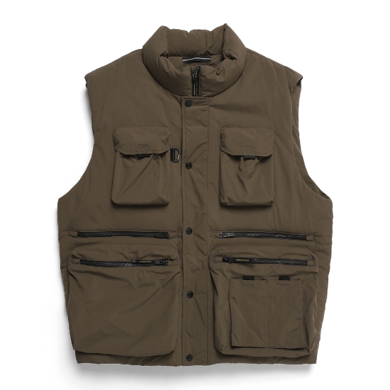 내셔널지오그래픽 NRN 멀티포켓 하이넥 다운 베스트 N244MDV050