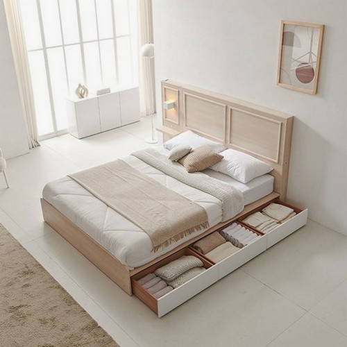 BIF보루네오 하임힐 호텔식 수납침대 SS+LED협탁