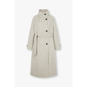보브 여성 벨티드 하이넥 울 캐시미어 코트 7114416302
