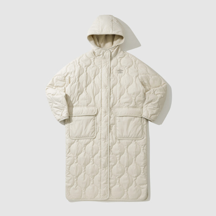 엄브로  퀼팅 후디 롱 자켓 UP422CPJN9