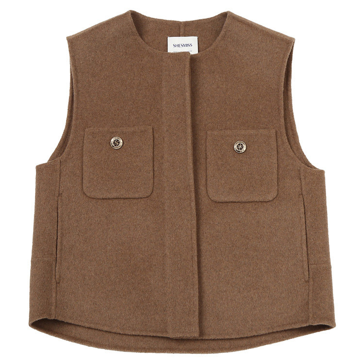쉬즈미스 여성 포켓 핸드메이드 베스트 SWHVTO42010