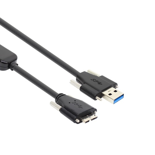 강원전자 NETmate USB3.0 AM(Lock)-MicroB(Lock) 리피터 케이블 CBL-D302MBSS