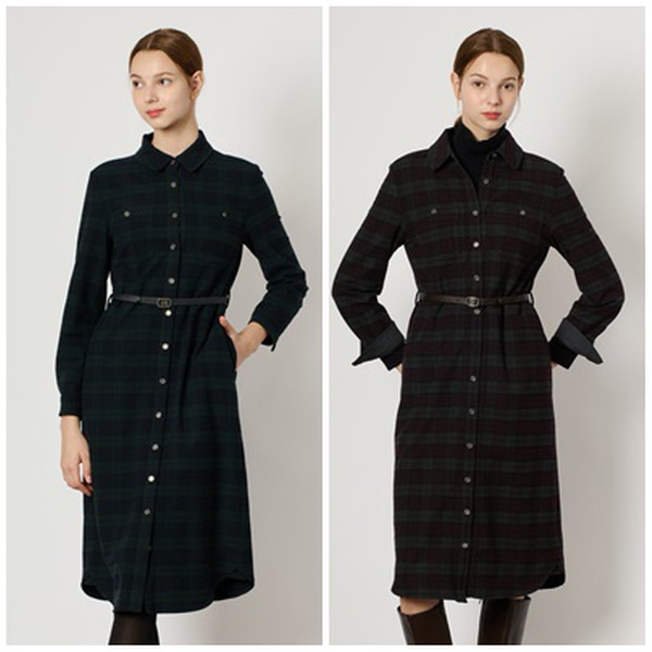 BCBG 란타 체크 원피스 B4W9O603