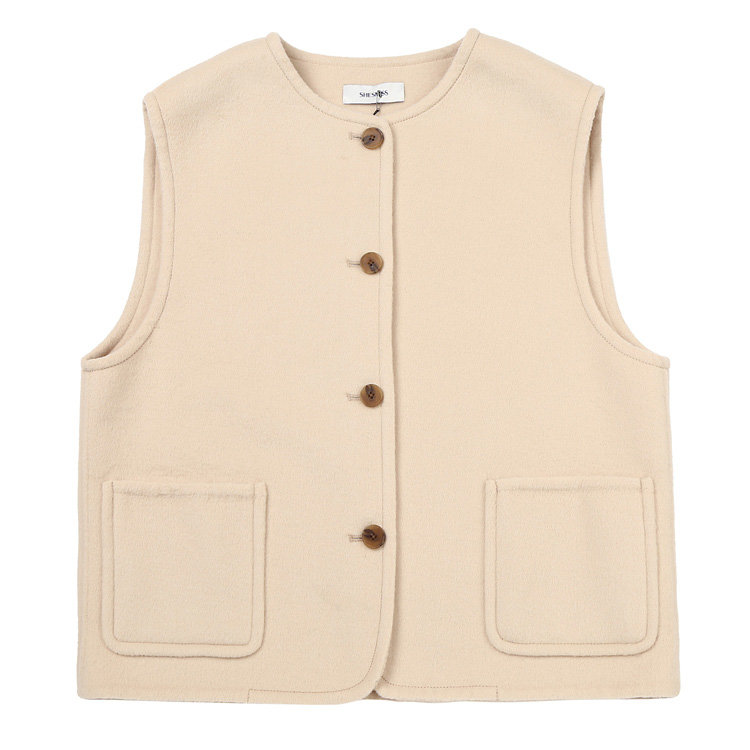쉬즈미스 여성 울 블렌드 핸드메이드 베스트 SWHVTO42030