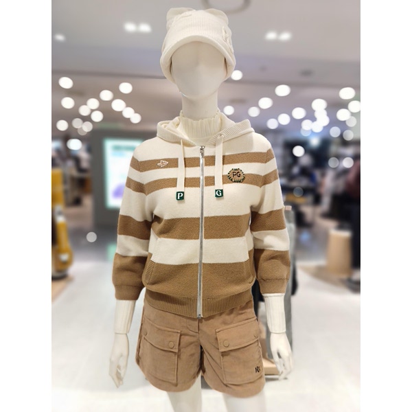 크리스패션 파리게이츠 스트라이프 방풍 후드 가디건 521D4SD576_IV