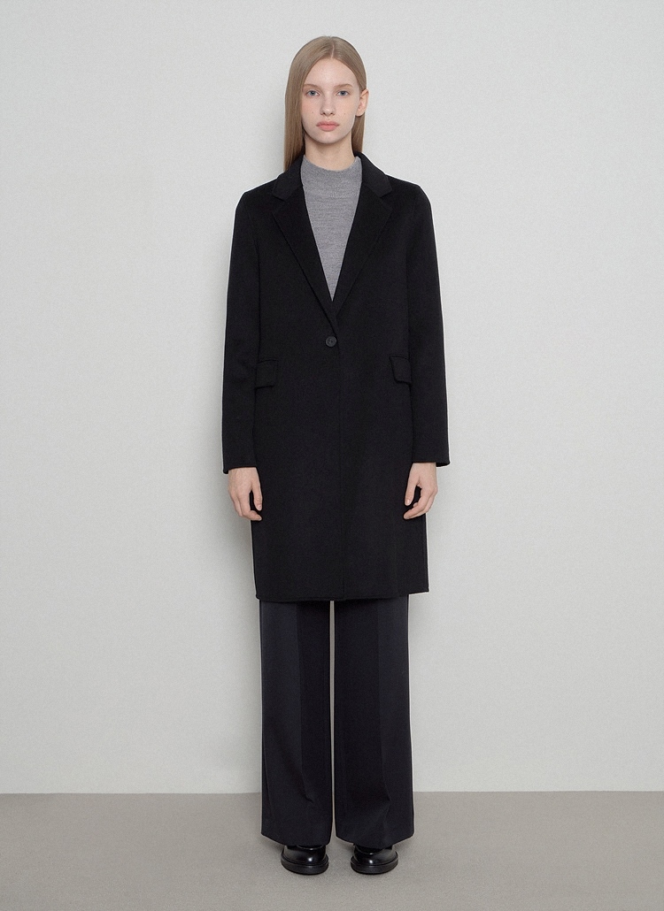 리스트 여성 핸드메이드 싱글 원 버튼 코트 TWHCTO82010