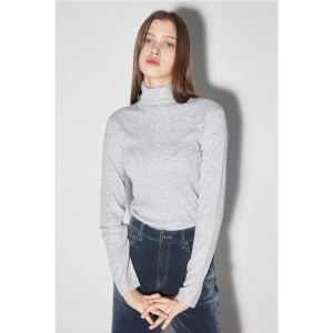 버커루 여성 슬림핏 하이넥 니트 풀오버 B244KT510P