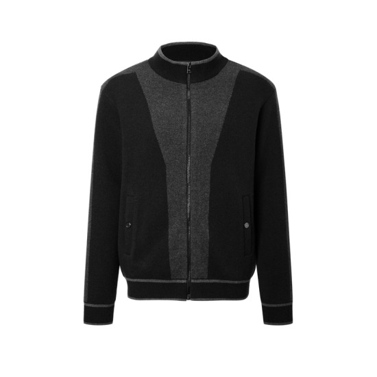 LF 헤지스골프 컬러블록 울 집업가디건 HUSW4D701BK