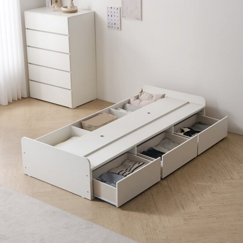 BIF보루네오 마르체 리움 낮은헤드 통서랍 수납 침대 S