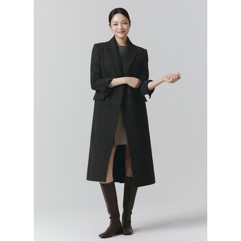 잇미샤 버튼업 세미더블 체크 코트 ITOAWHC780