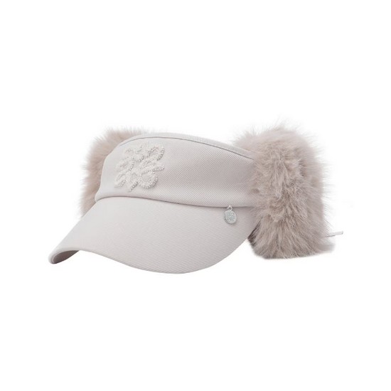 세인트앤드류스  별 심볼 리본 퍼 이어 워머 썬바이저 821D4CP081_BG