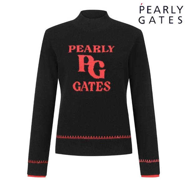 파리게이츠 로고 모크넥 방풍 니트 521D4SR671_BK