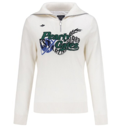 크리스패션 파리게이츠 로고 와이드 칼라 방풍 니트 521D4SR575_IV