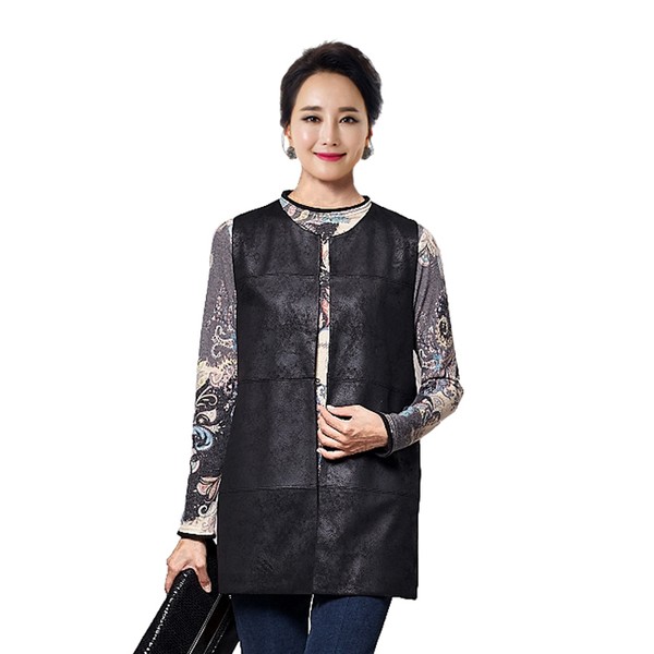 마담엘레강스 에코 누벅 롱 베스트 K144VT02