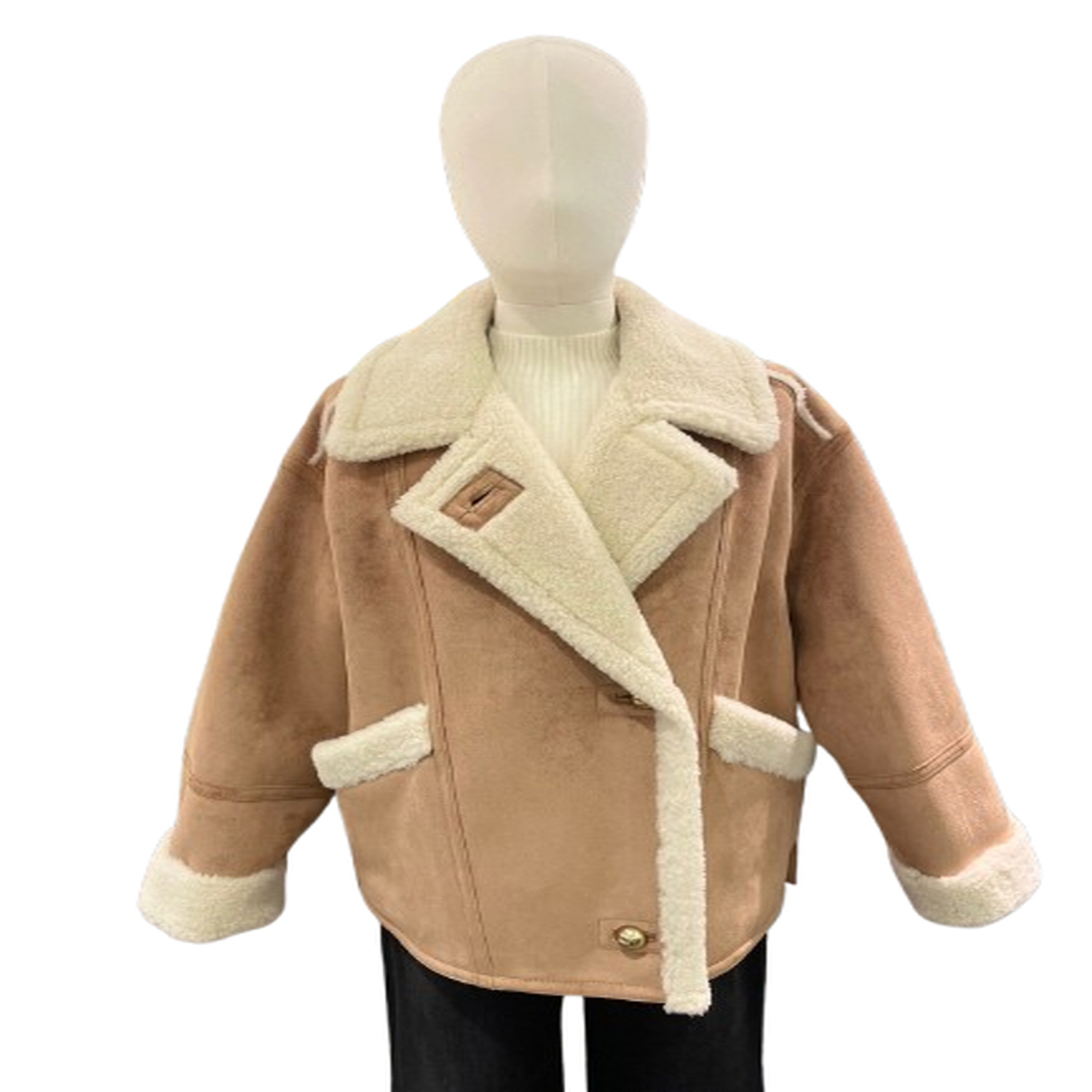 SISLEY 여성 하이넥 인조 스웨이드 무스탕 SALEE1461