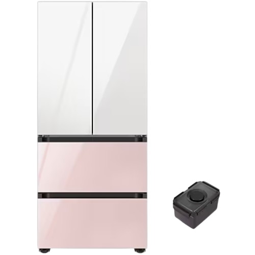 삼성전자 비스포크 AI 김치플러스 키친핏 글램 RQ42DB94L3AP (화이트+핑크) + 냄새케어안심김치통 3개