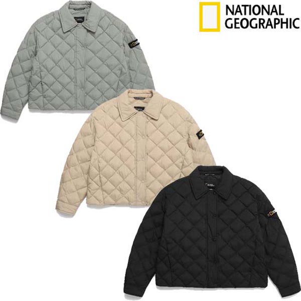 내셔널지오그래픽  엘크 카라 패딩 숏 점퍼 N244WPD010