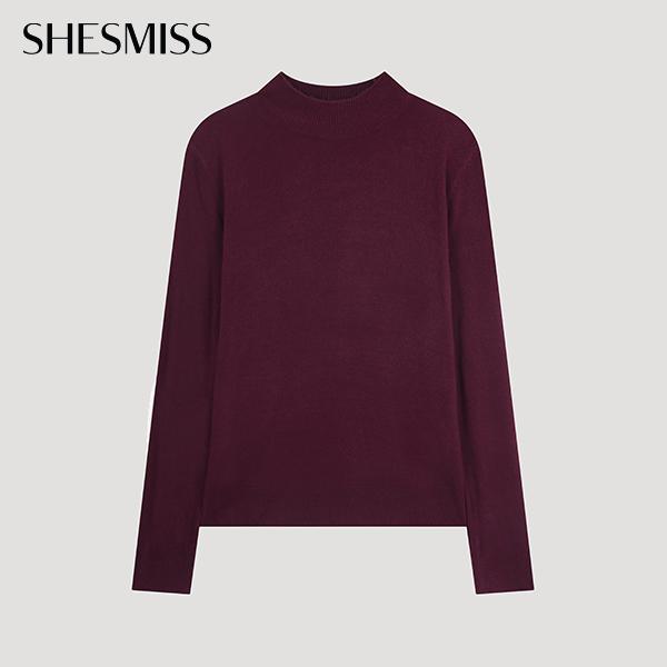 쉬즈미스 여성 소프트 모크넥 니트 SSKPOO42600