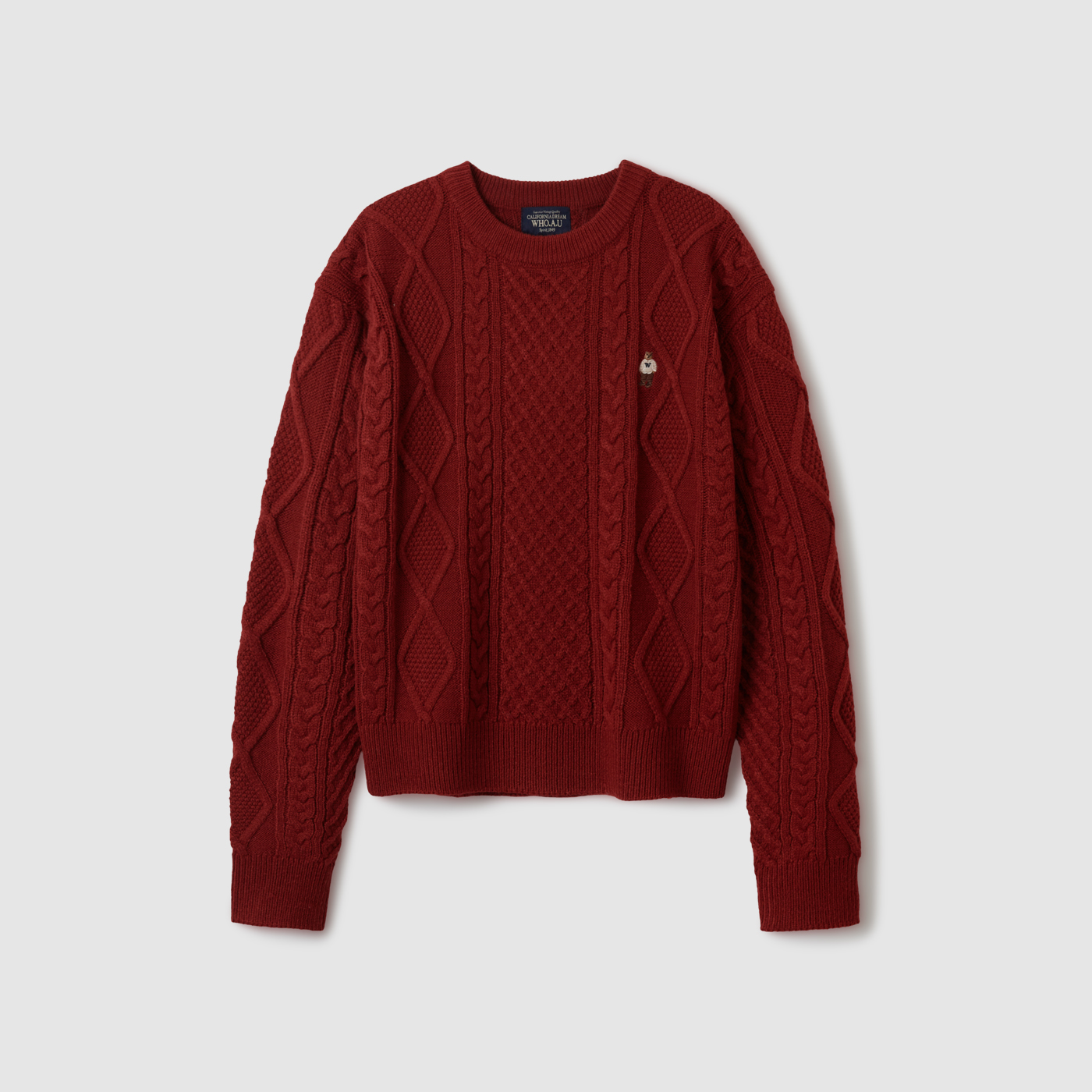 후아유 여성 Steve Aran Cable Sweater WHKAE4T12F