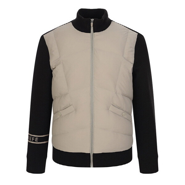 벤제프  우븐패치 구스다운 방풍 가디건 BP5MMSC307