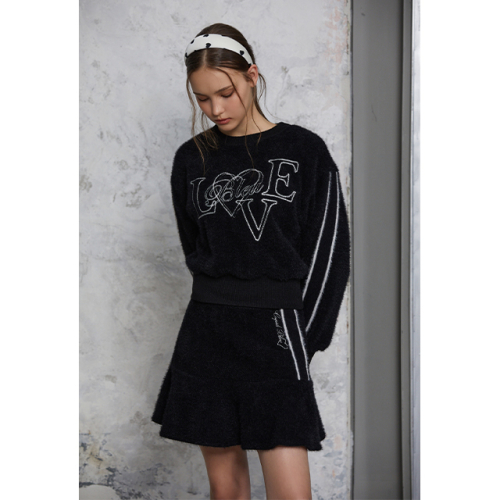 에고이스트 여성 컬러 블록 미니 플레어 스커트 EQ4OSK02