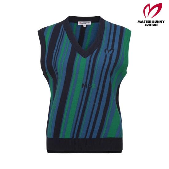 마스터바니에디션 사선 스트라이프 니트 베스트 421D3SV310_TQ
