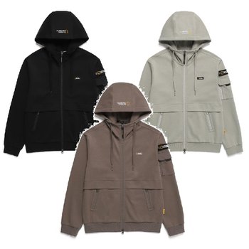 내셔널지오그래픽  슐리언 소매포켓 트레이닝 후드 집업 N243UFT020