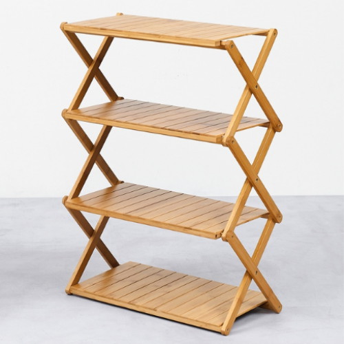 노르웨이숲  접이식 4단 우드쉘프