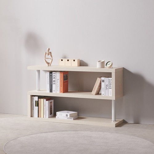 나누벨 다루 거실 낮은 파티션 2단 책장 1200