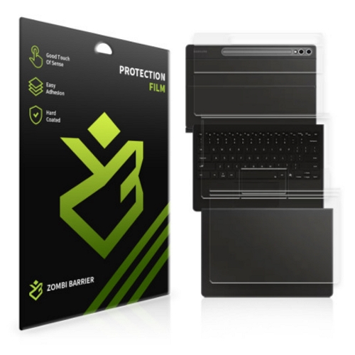 좀비베리어  갤럭시탭S10 플러스 키보드 북커버 케이스 보호필름