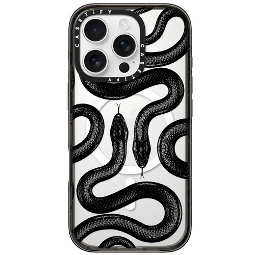 아이폰16 프로 클리어 블랙 킹스네이크 임팩트 맥세이프 케이스