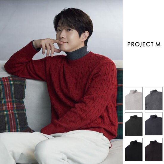 프로젝트엠 남성 캐시미어 터틀넥 스웨터_EPE4EU1200