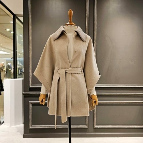 아니베에프 케이프 판쵸 모직 코트 A4AWHC300