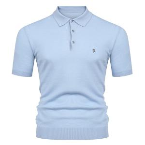 어메이징크리 카라넥 반팔 스웨터 A22MSW01