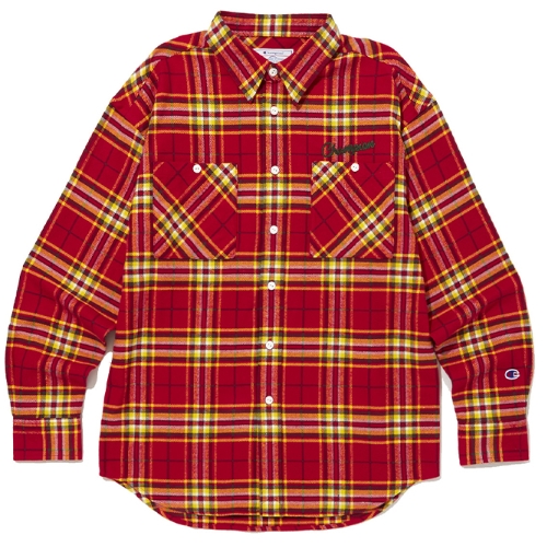 챔피온 코튼 체크 기모 플란넬 셔츠 CKSH3F002D2