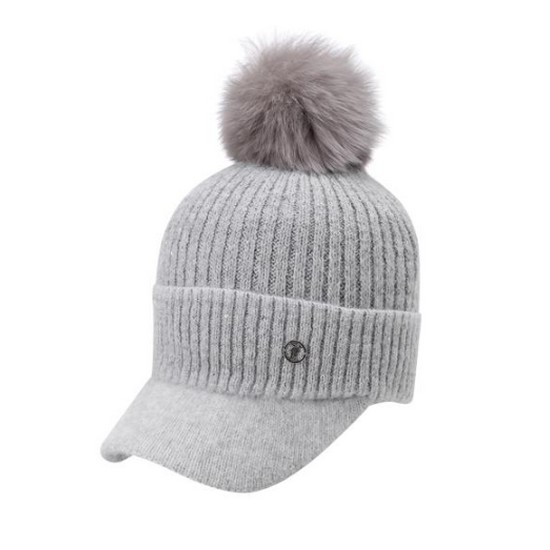 팬텀  메탈사 털방울 니트 캡 221D4CP103_GY