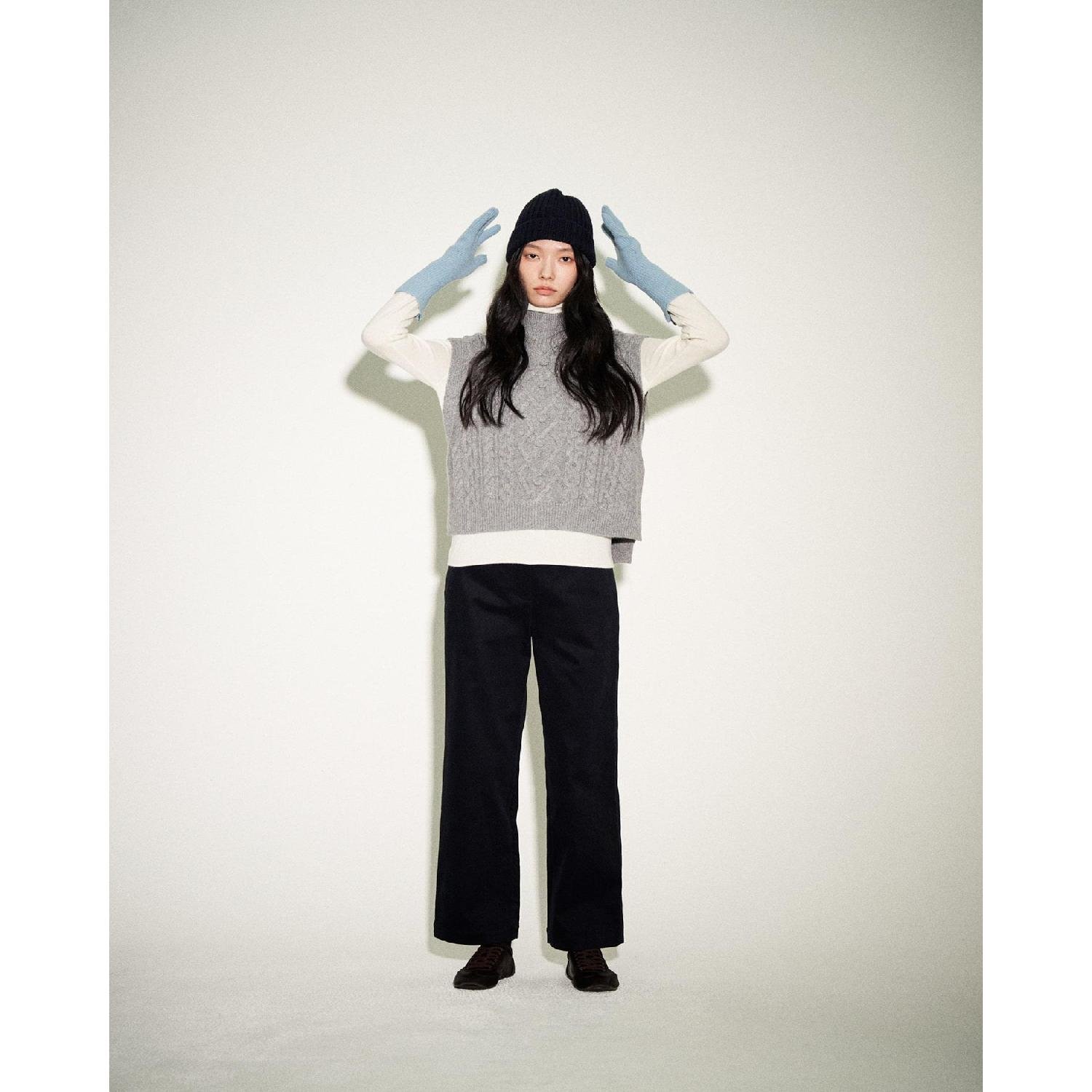 빈폴레이디스 여성 기모 치노 와이드 팬츠 BF4X21E02R