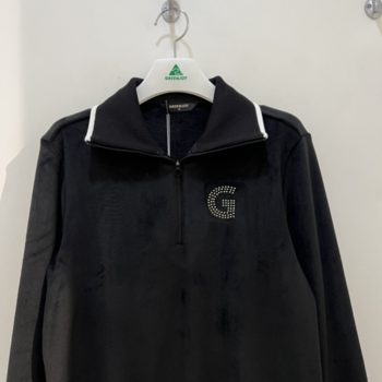 그린조이 벨로아 레이어드 반지퍼 긴팔 티셔츠 GF22KL61W