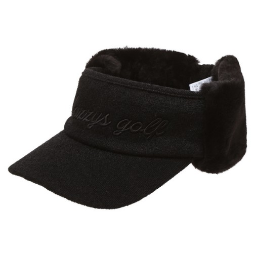 LF 헤지스골프 니트 퍼 귀달이 선바이저 HWHE4F902BK