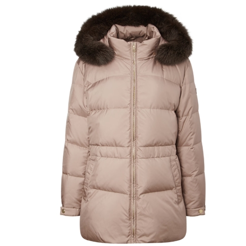 LF 닥스골프 폭스 후드 트리밍 구스다운 중힙 점퍼 DNJU4D765S1