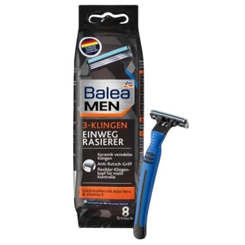 발레아  맨 3중날 일회용 면도기