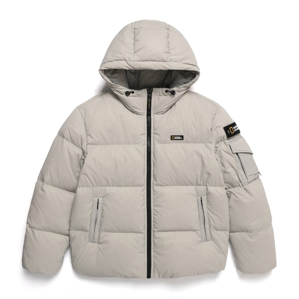 내셔널지오그래픽  골든몰 숏기장 구스 후디 다운 점퍼 N244UDW120