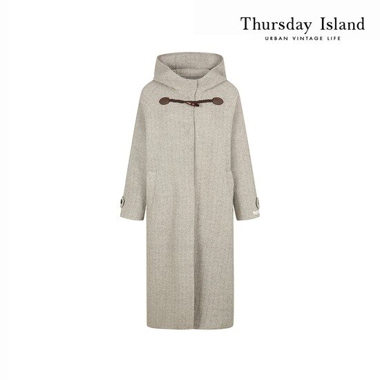 써스데이아일랜드 여성 후드 핸드메이드 코트 T228MCT536W