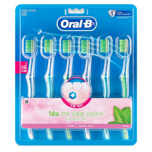 브라운 오랄비 고탄력 초미세모 그린티 칫솔