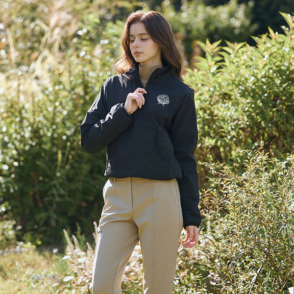 챌린저  드랍숄더 반집업 경량패딩 방풍 아노락 CHD4WWT4821BK