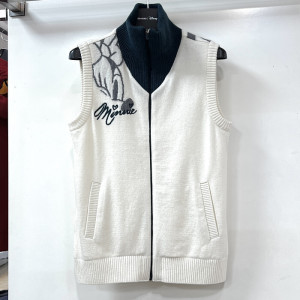 디즈니골프  하이넥 풀집업 니트 조끼 DO4LKV030