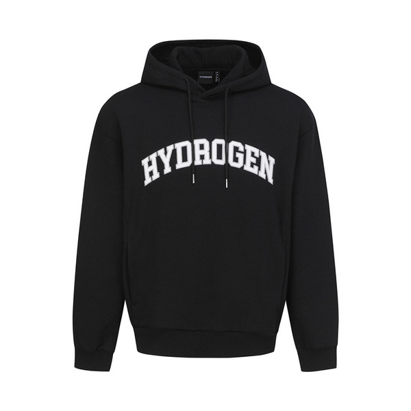 하이드로겐 유니 데일리 기모 후드 티셔츠 H31D4FH004-BK