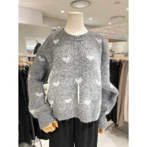 4CUS 하트끈R니트 FW4J3KT3148