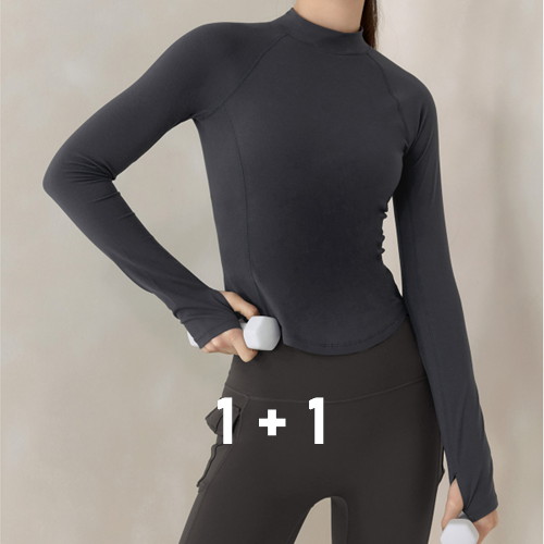 젝시믹스  피치라이크 모크넥 롱슬리브 2팩 XWFLT06J3