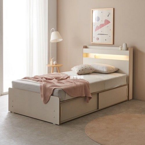 아이앤 프레아 슬라이딩 수납 A형 LED침대 SS